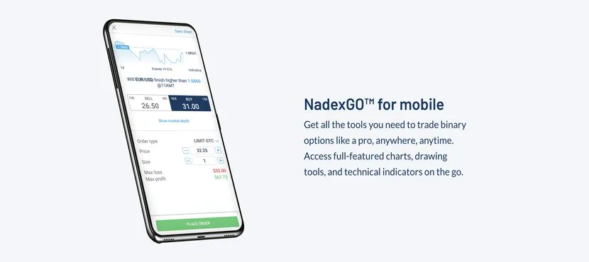 Честный обзор Nadex 2025: Стоит ли доверять этой платформе? Мобильное приложение NadexGo - торговля бинарными опционами на мобильных устройствах