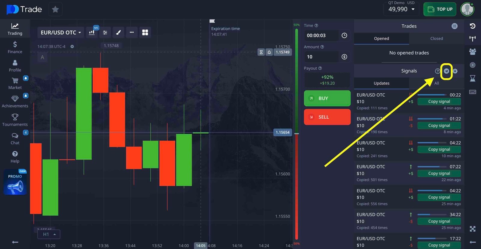 How to access Pocket Option Signals on Telegram