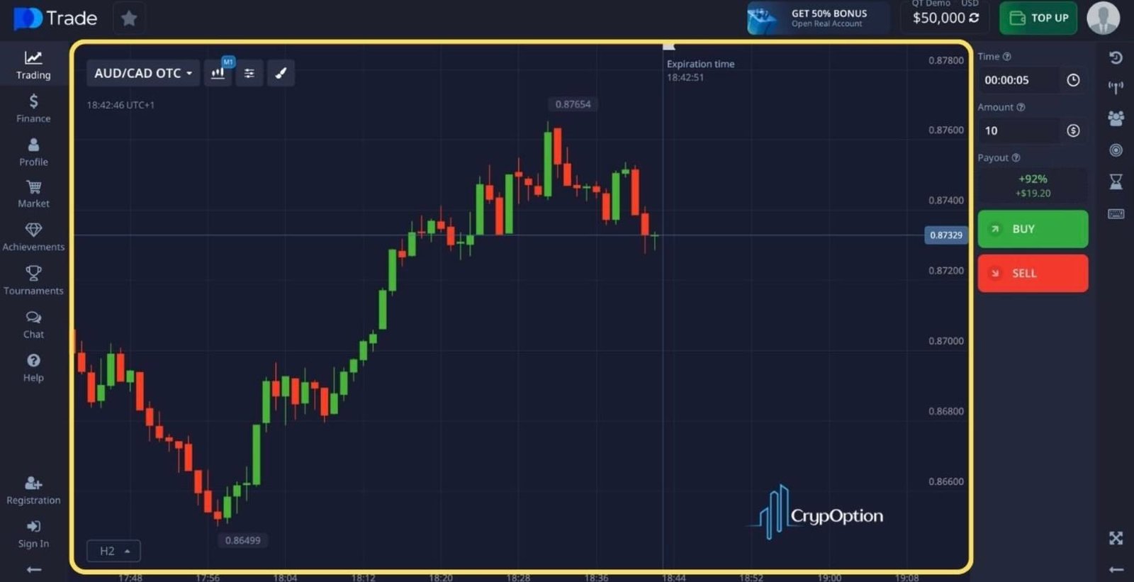 Планирование демо-счета Pocket Option