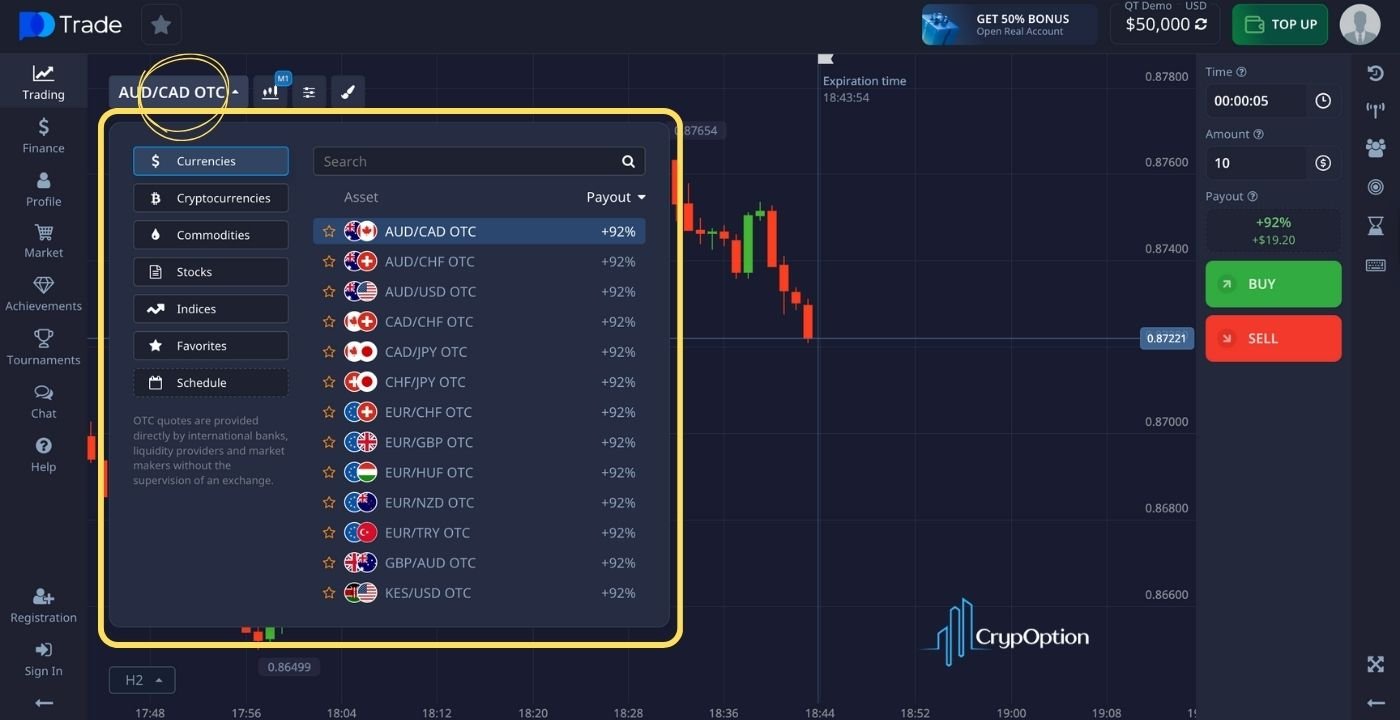 Pocket Option Demo Trading Assets