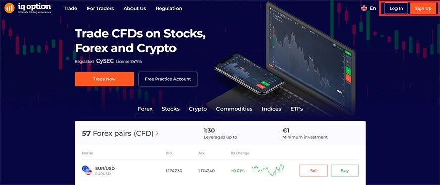 IQ Option Registration: 5 Simple Steps to Open an Account Fast IQ Option Registration: Homepage