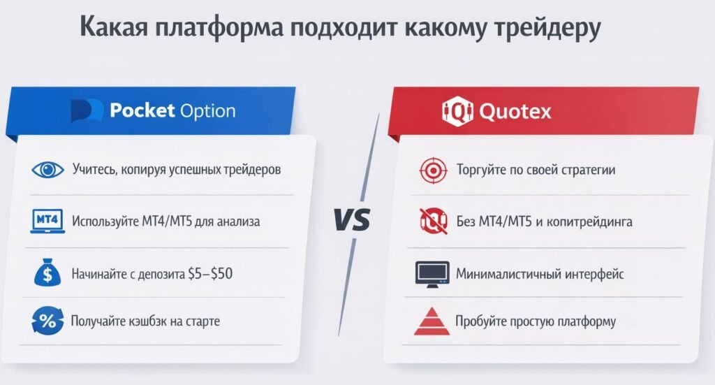 Pocket Option vs Quotex: какой из них подойдет именно вам?