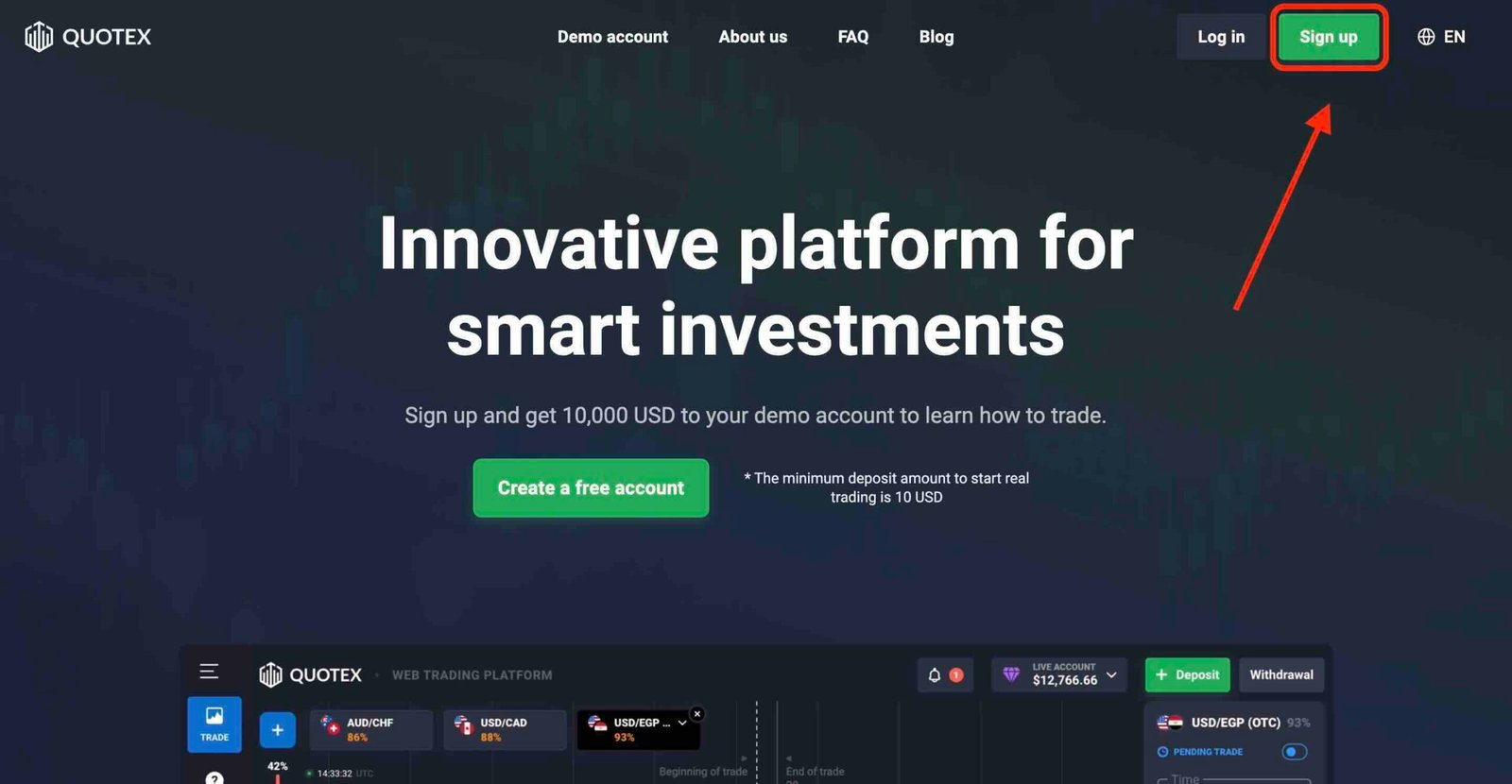 How to register on Quotex and use the demo account